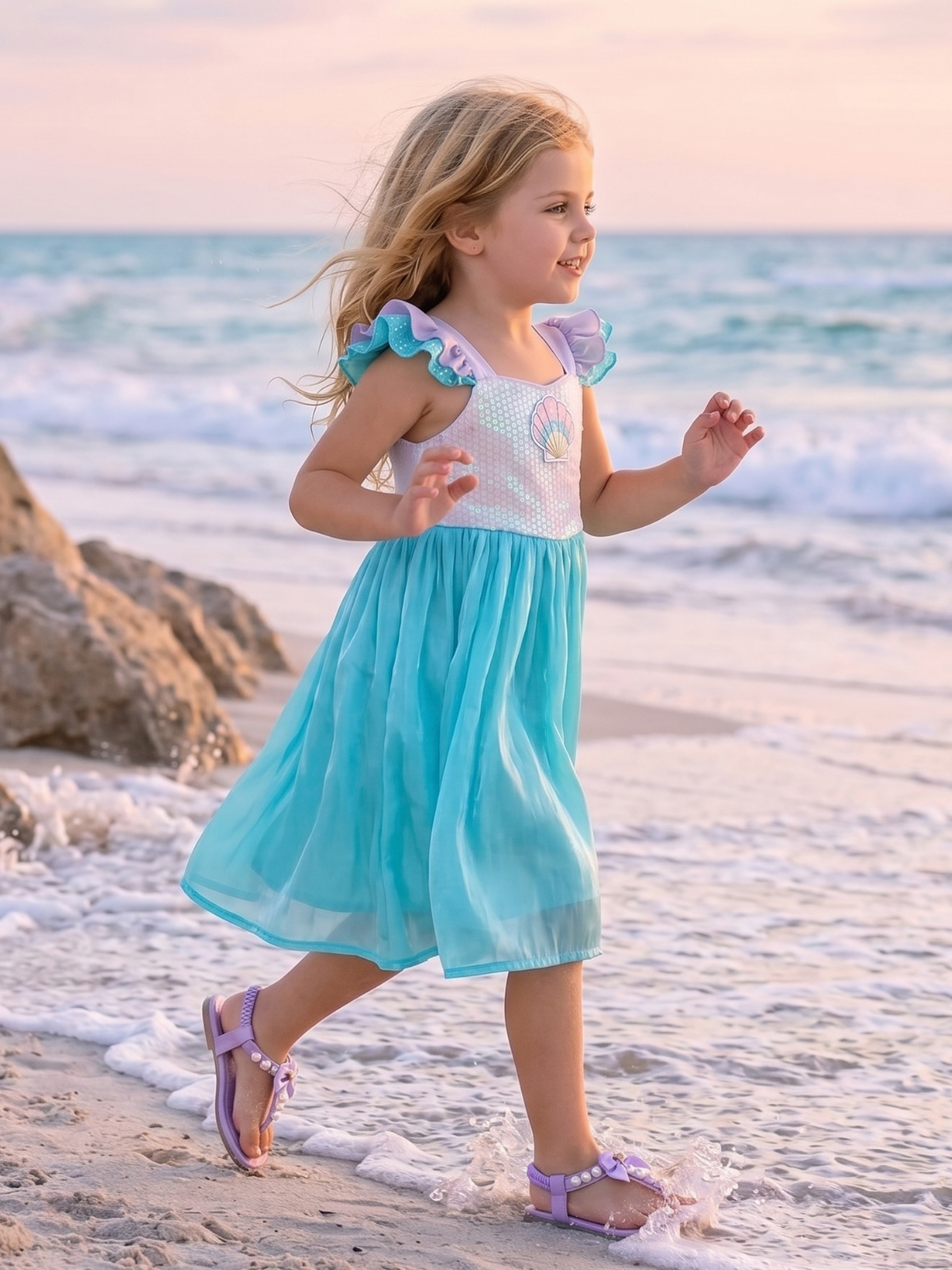 Seaside Mermaid Tulle Party Dress
