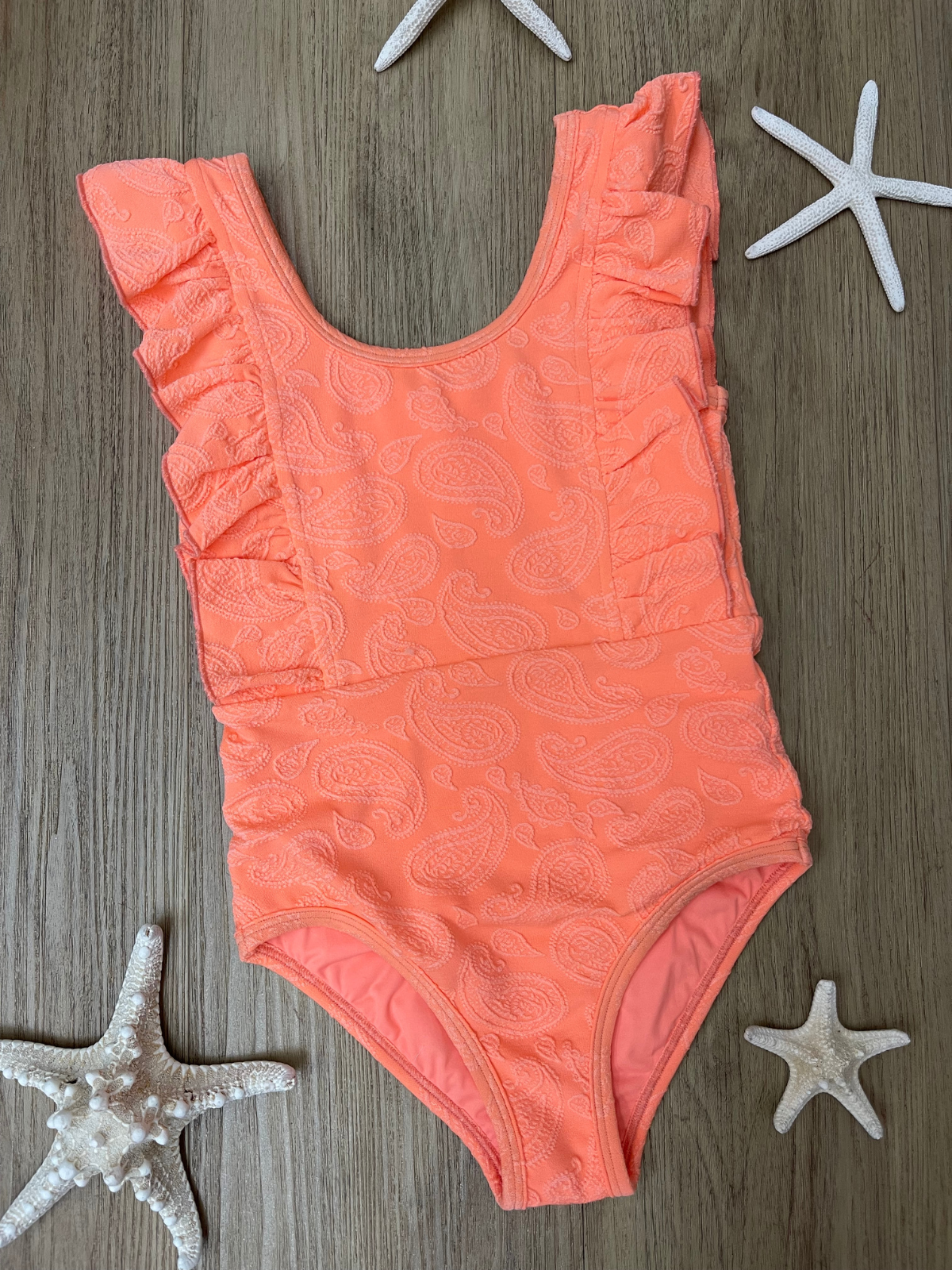 Orange Coast Ruffle Strap One Piece Swimsuit