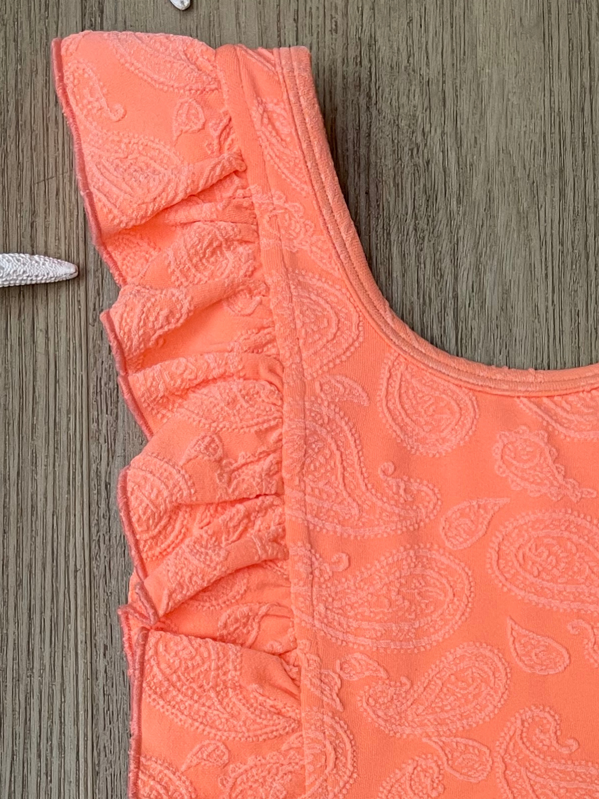 Orange Coast Ruffle Strap One Piece Swimsuit
