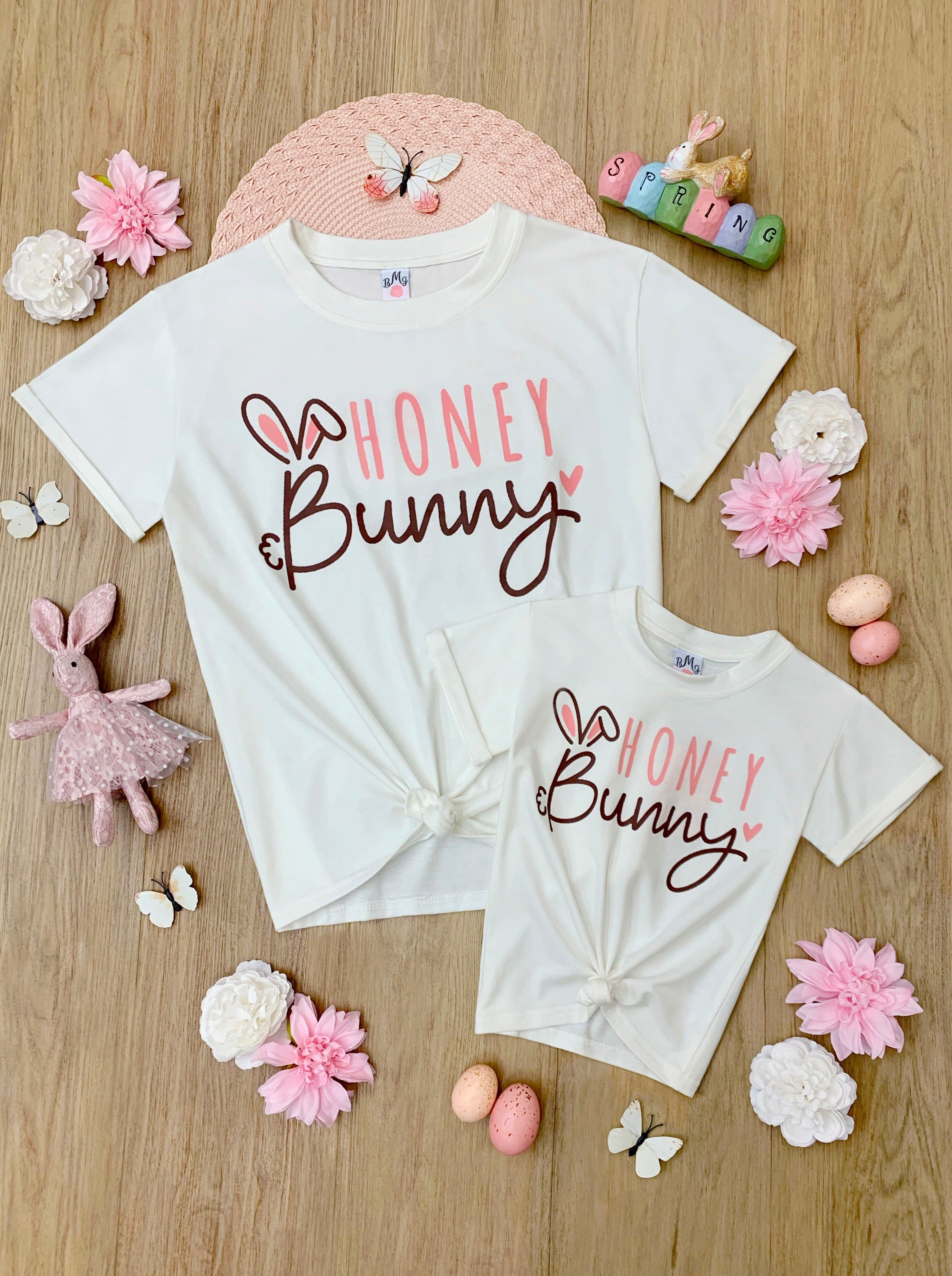 Mommy & Me Honey Bunny Easter Graphic Tee