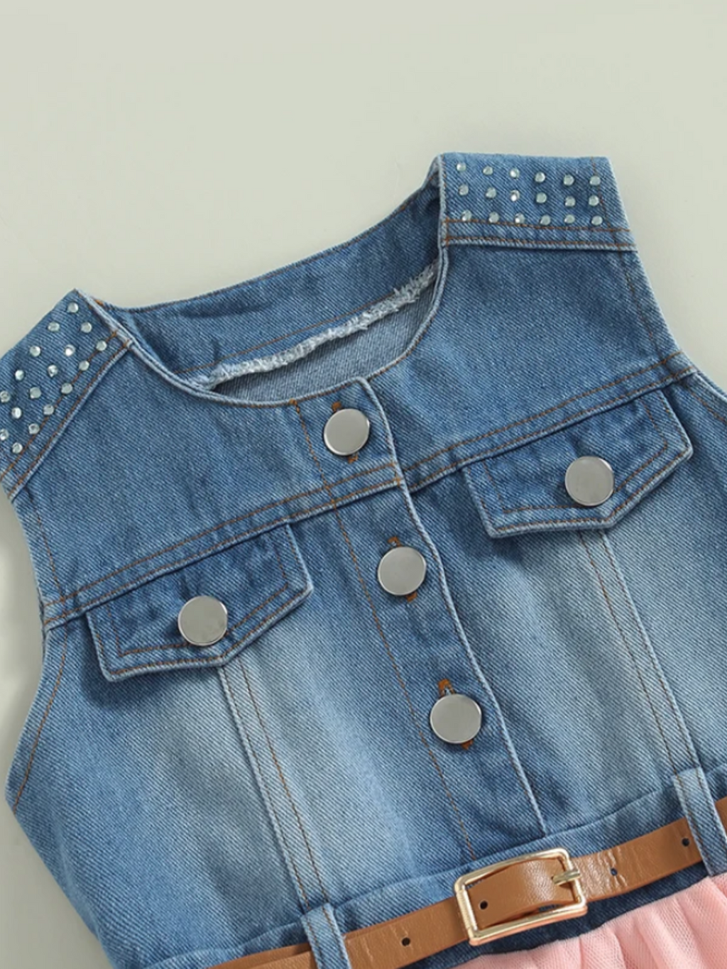 Giddy Up, Western Denim and Pink Dress