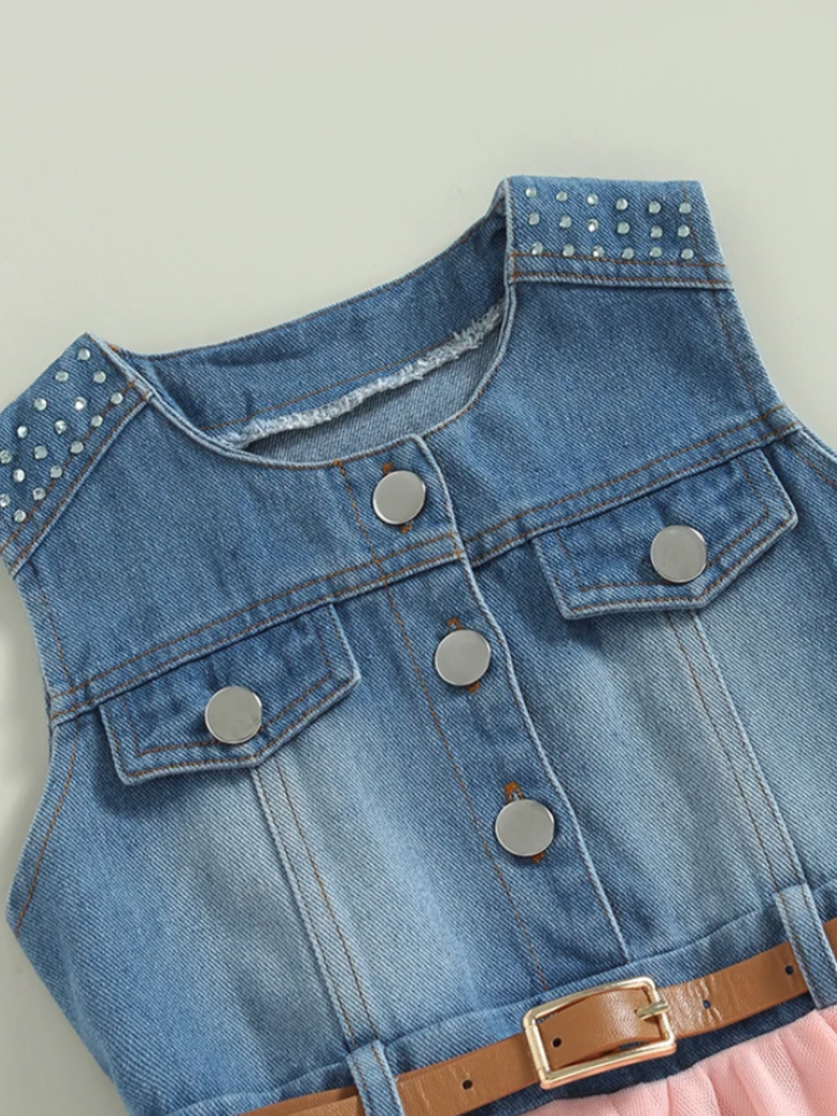 Giddy Up, Western Denim and Pink Dress