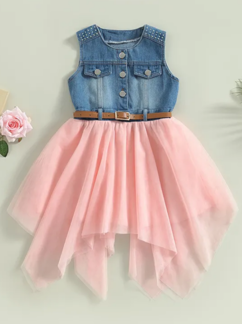 Giddy Up, Western Denim and Pink Dress