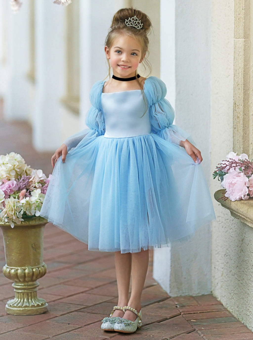 Here To Impress Storybook Princess Inspired Statement Sleeve Tulle Dress