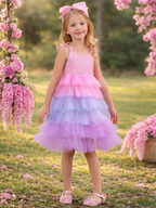 Unicorn Pastel Lace Tiered Tutu Dress