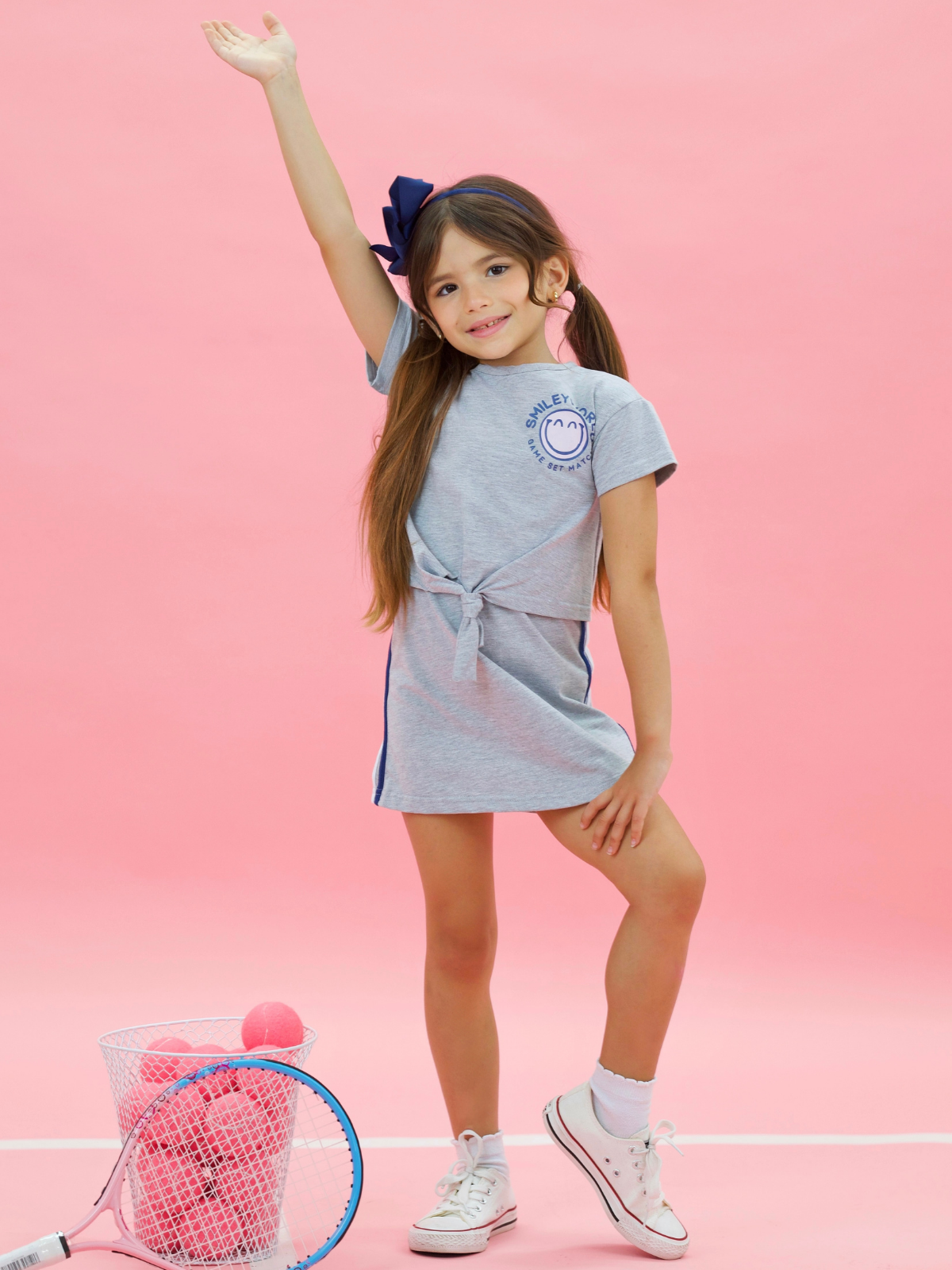 SmileyWorld Athletic Club Tie-Front Dress