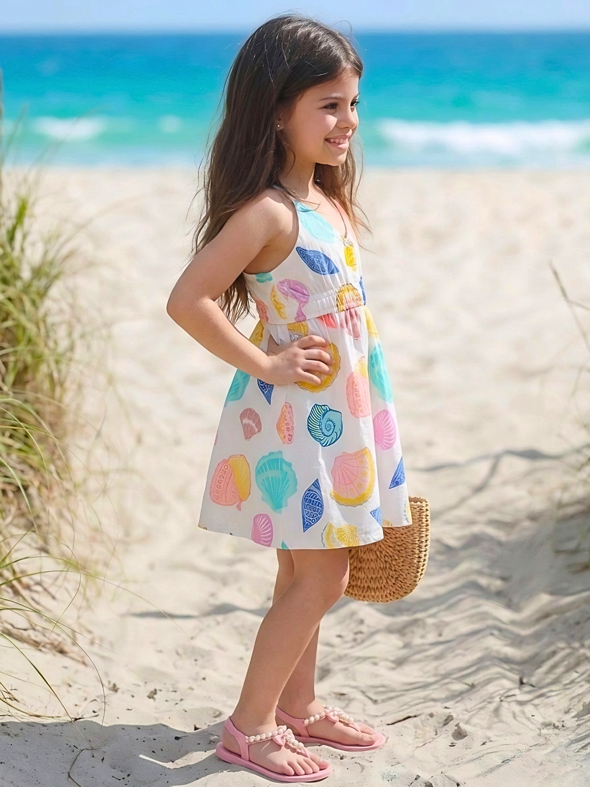 Sunshine Shells Colorful Cotton Sundress
