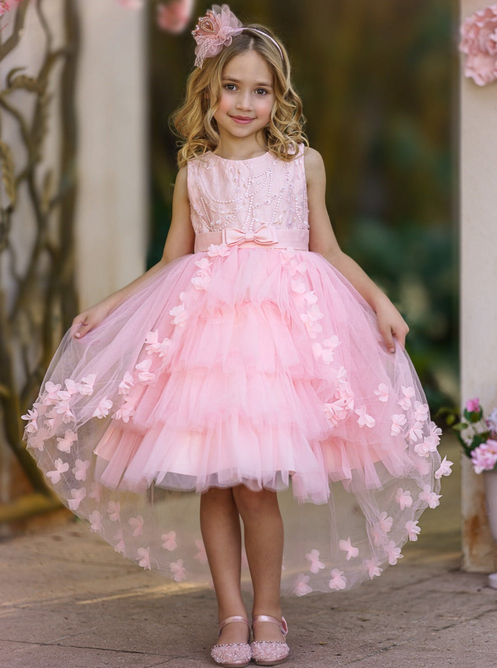 Fabulously Pink and Pretty Butterfly Special Occasion Dress