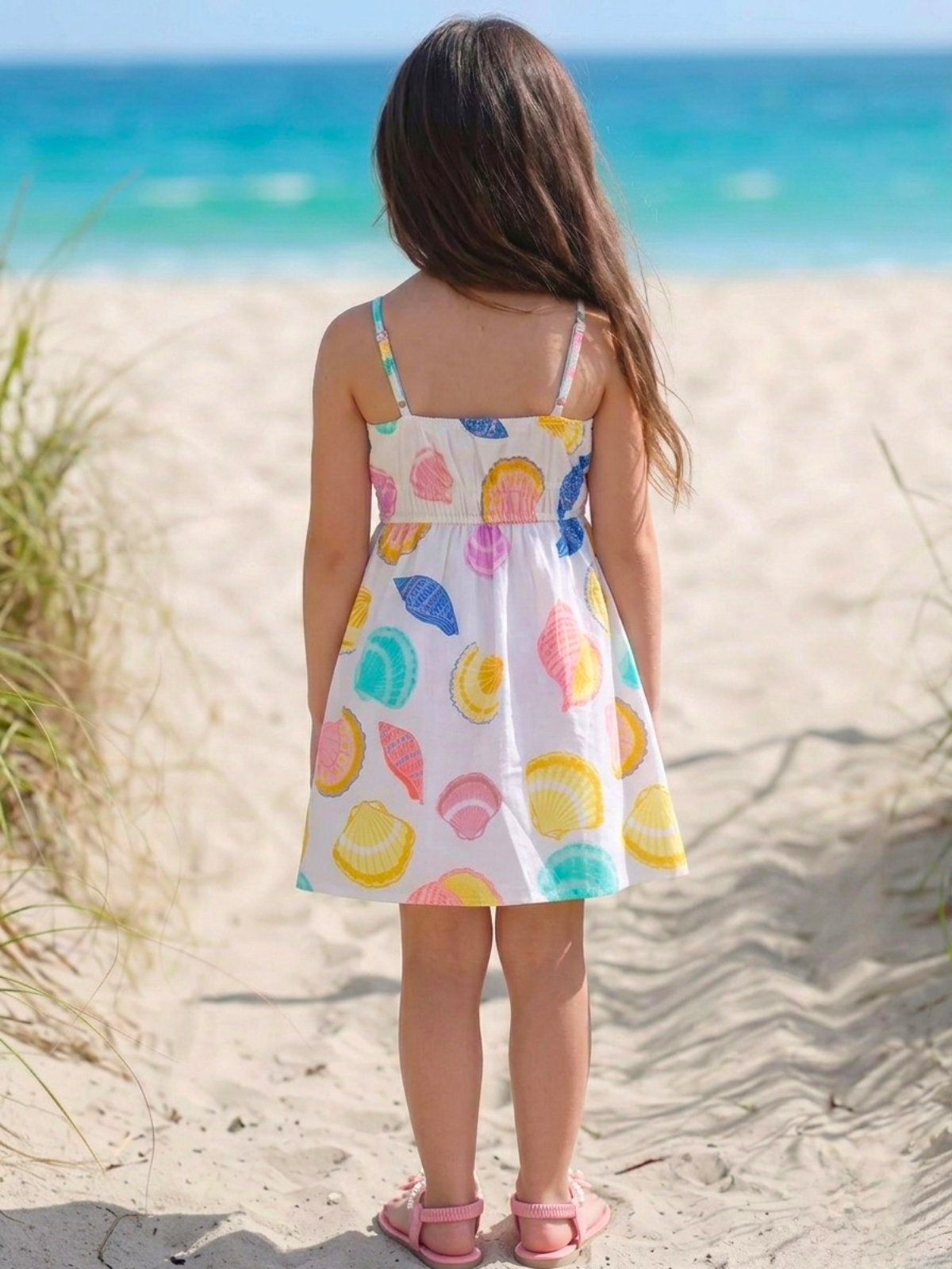 Sunshine Shells Colorful Cotton Sundress