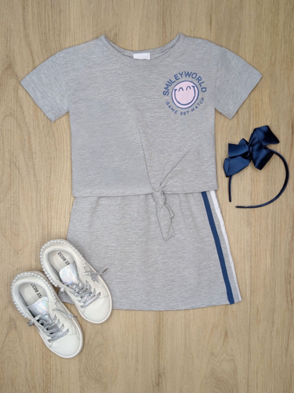 SmileyWorld Athletic Club Tie-Front Dress