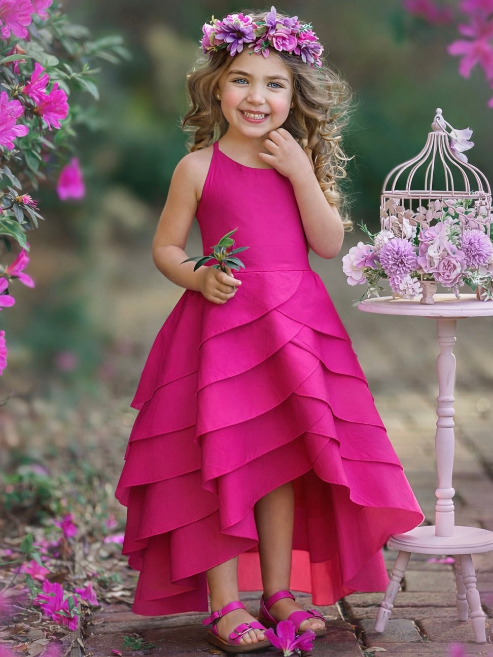 Pretty Petal Pink Tiered Dress