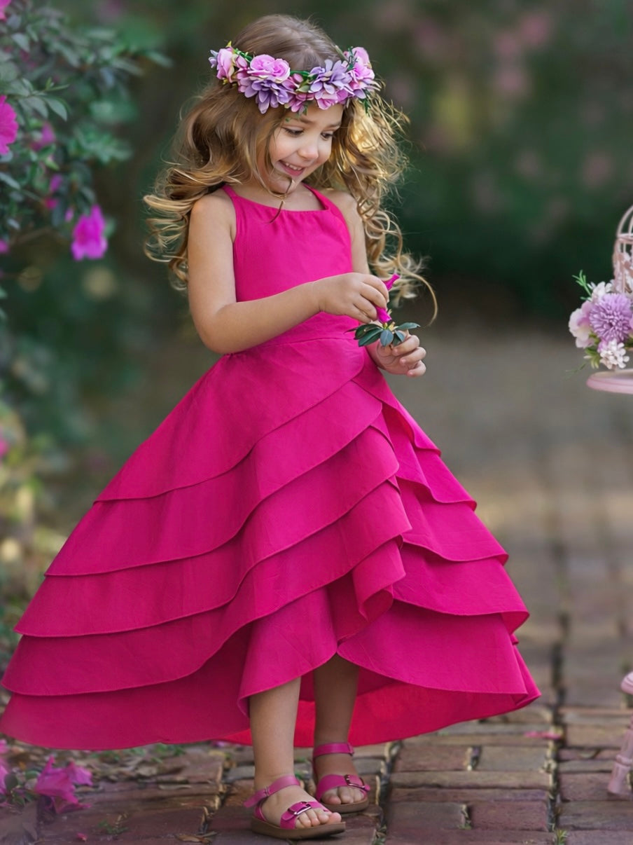 Pretty Petal Pink Tiered Dress