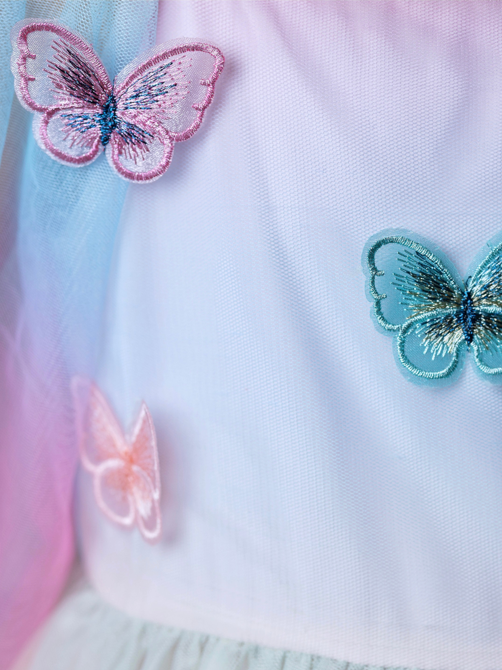 Butterfly Ombre Tulle Party Dress