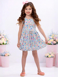 Petal Grace Sleeveless Floral Easter Dress
