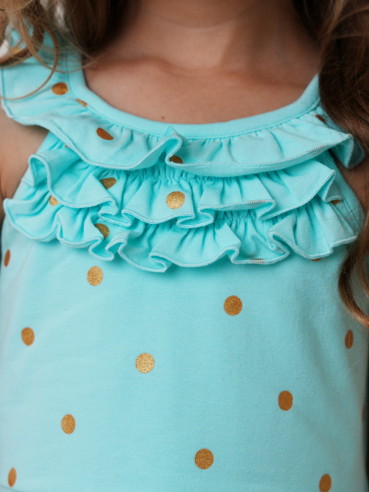 Seaside Polka Dot Sleeveless Cotton Dress