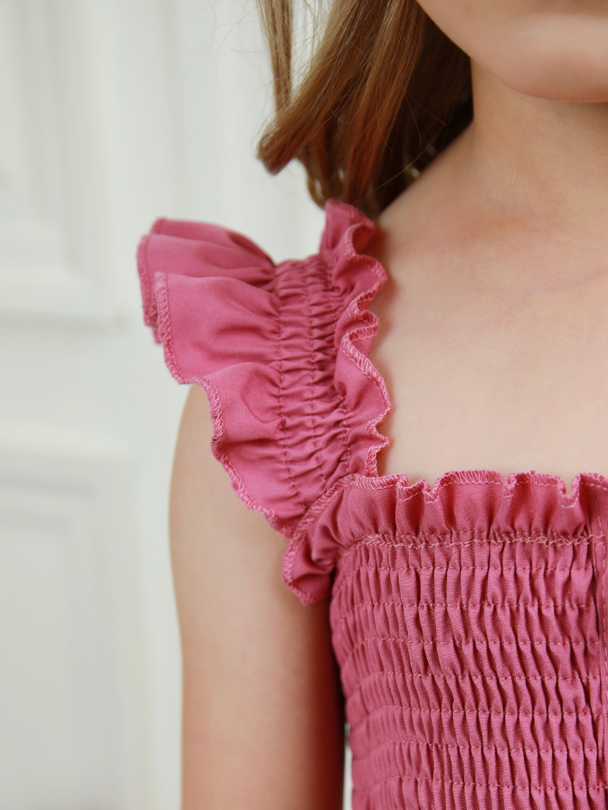 Blush Garden Rosette Smocked Dress