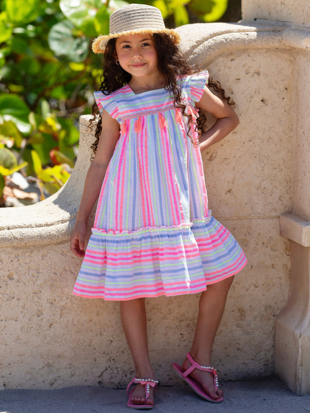 Candy Breeze Tassel Ruffle Dress