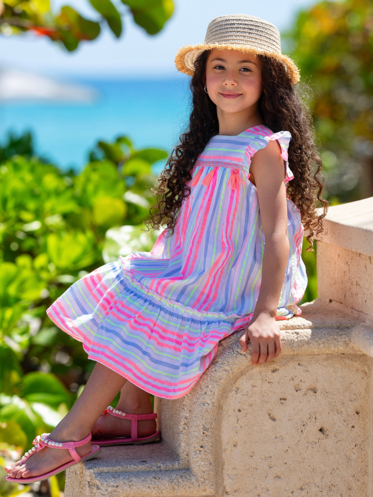 Candy Breeze Tassel Ruffle Dress