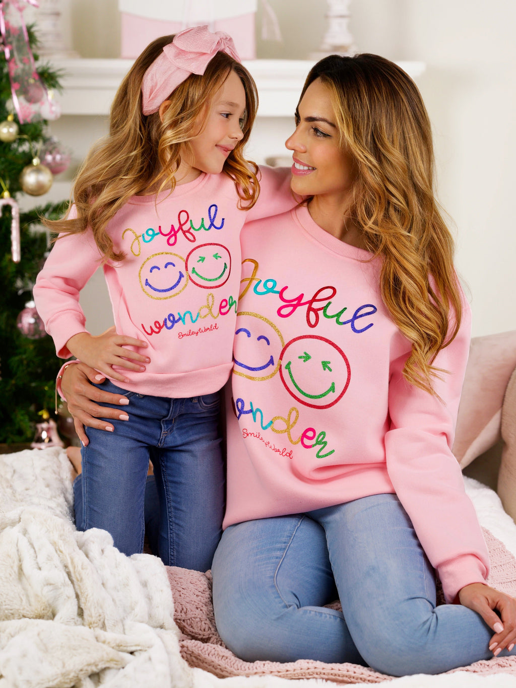 SmileyWorld Mommy and Me Joyful Wonder Crewneck Sweatshirt