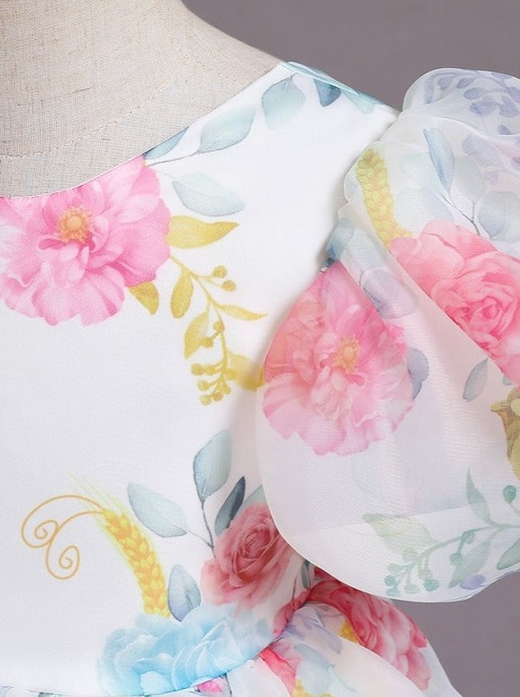 Fancy Floret Open Back Party Dress