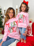 Mommy and Me Merry and Bright Graphic Sweatshirt