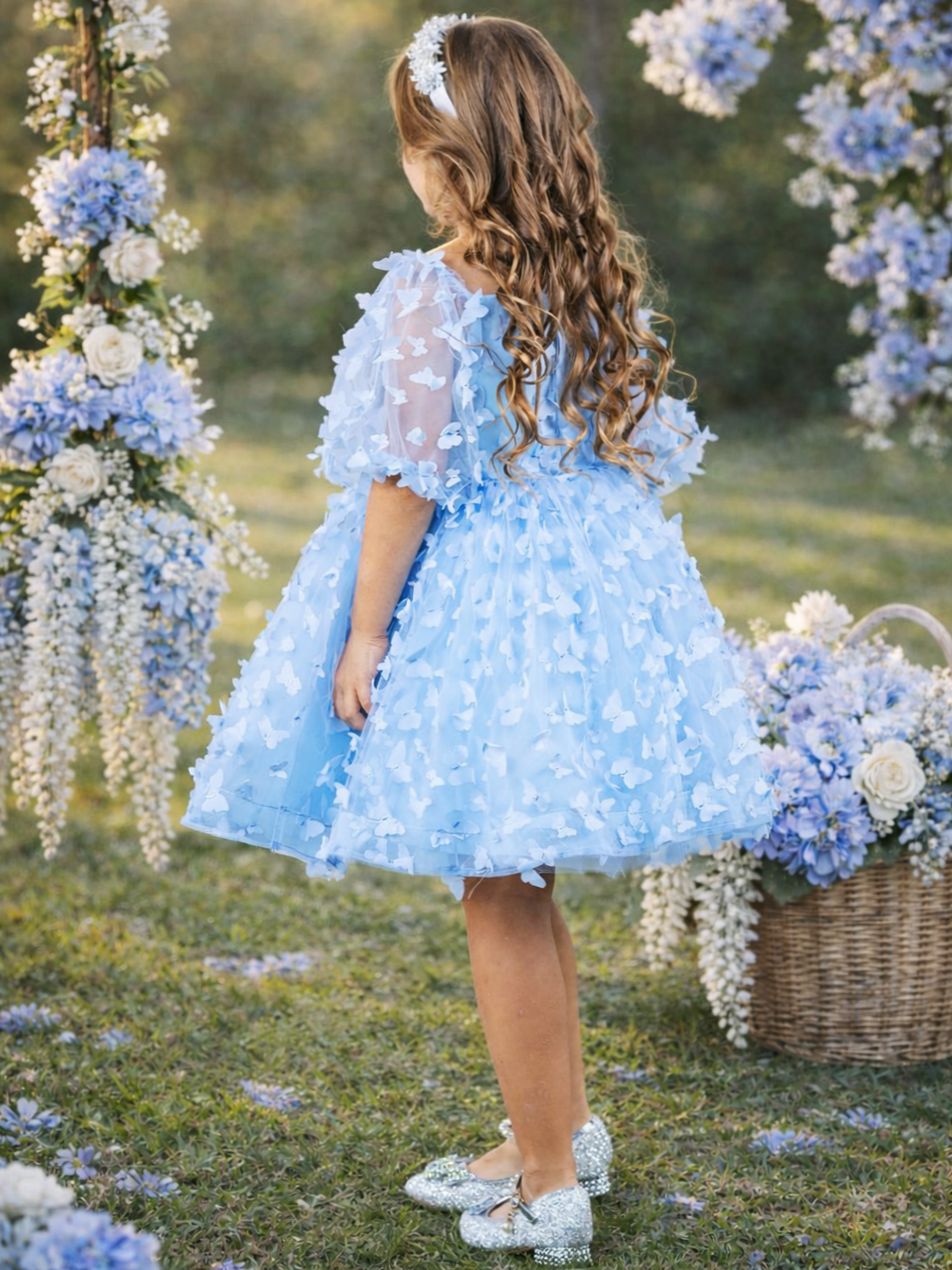 Butterfly Dream 3D Applique Party Dress