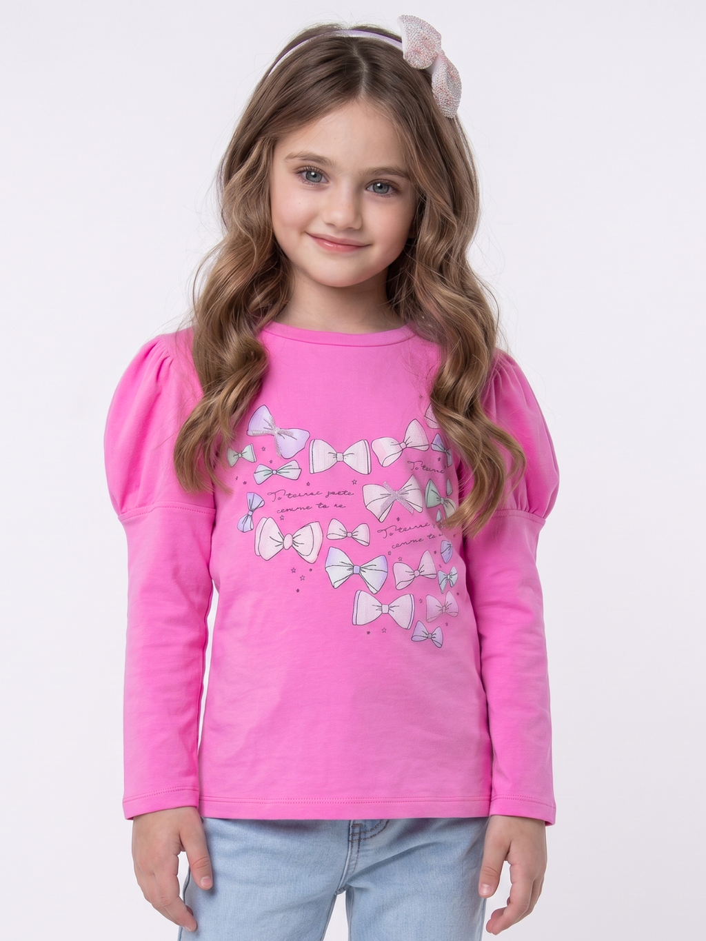 Charmed Bows Premium Cotton Puff Shoulder Top