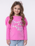 Charmed Bows Premium Cotton Puff Shoulder Top