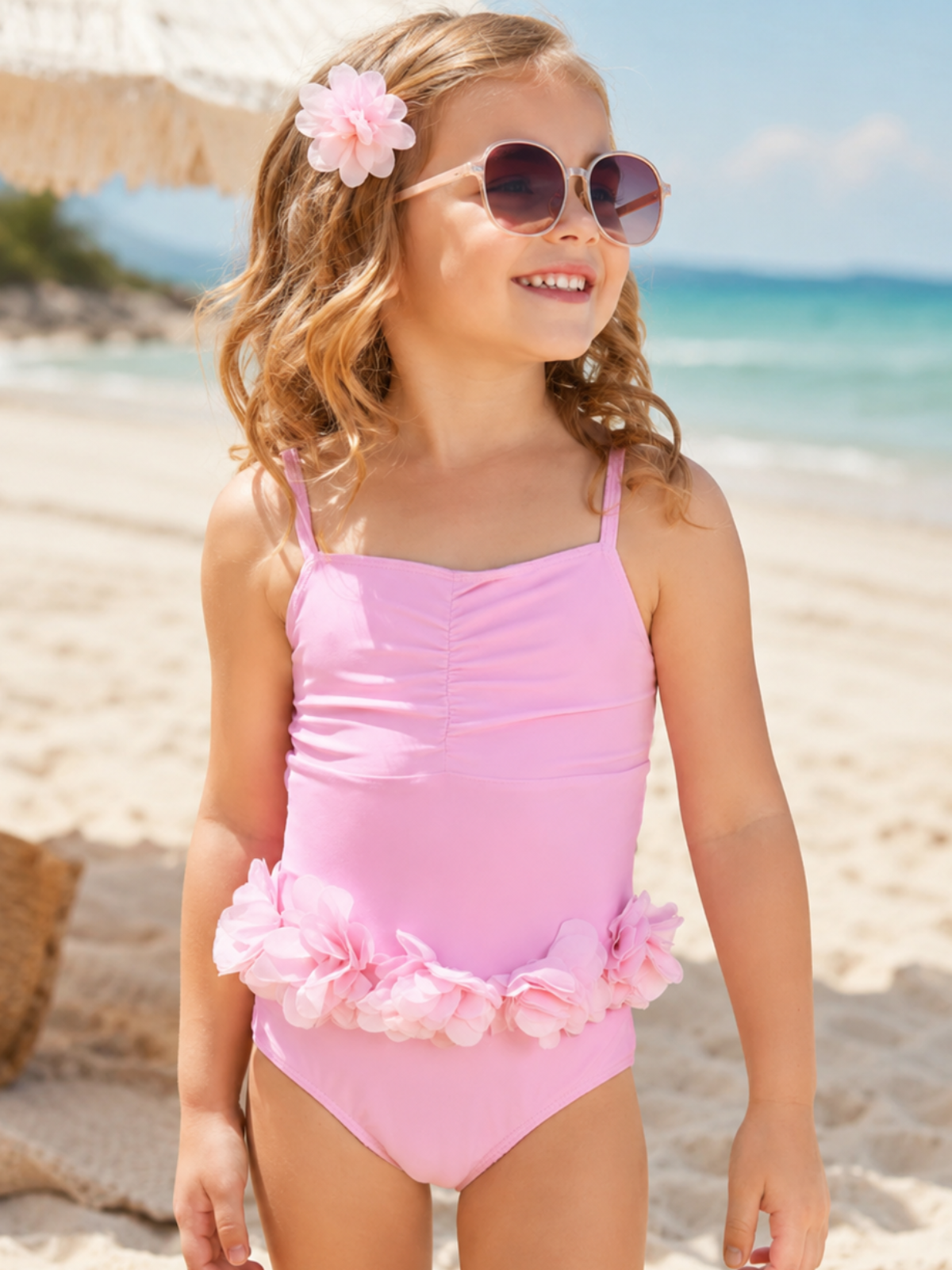 Pink Petal One-Piece Swimsuit