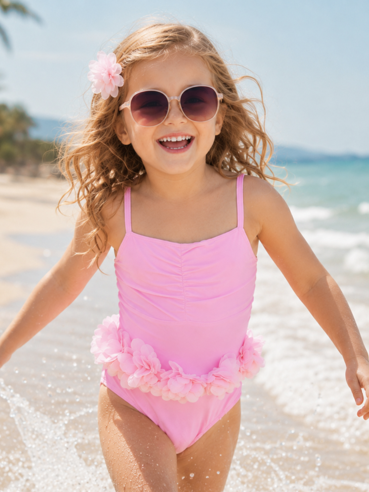 Pink Petal One-Piece Swimsuit