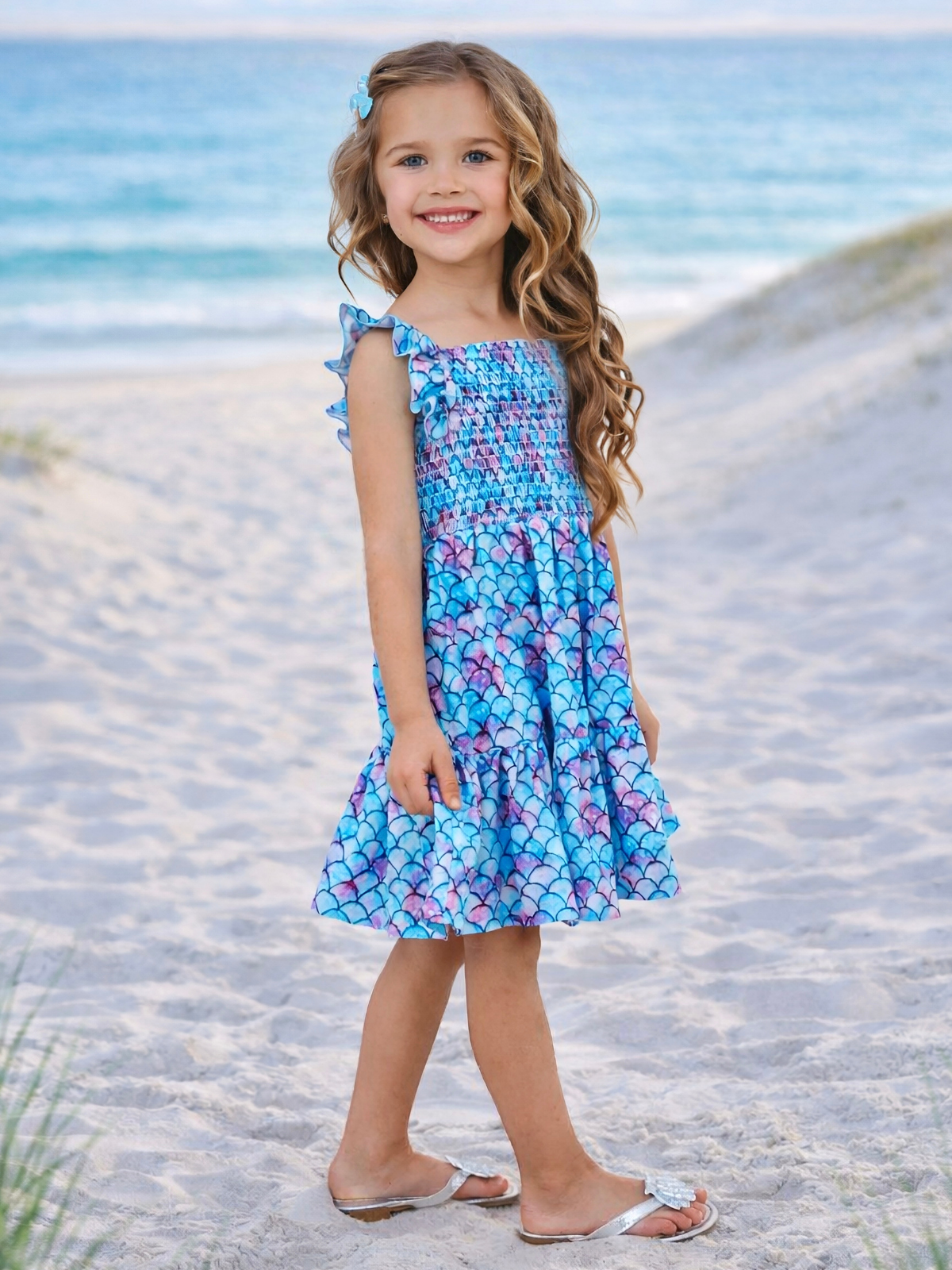 I Washed Up Like This Mermaid Ruffle Sundress