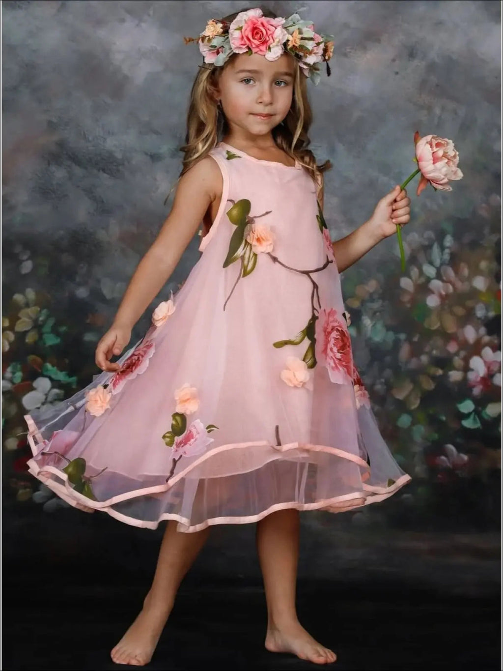 Spring Dreams Flower Lace Party Dress